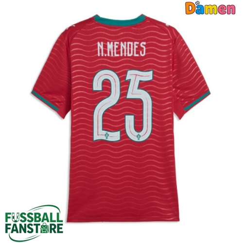 Portugal Nuno Mendes #25 Replik Heimtrikot Damen WM 2026 Kurzarm